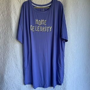 Secret Treasures Purple Pajama Set with Elegant Metallic Accents